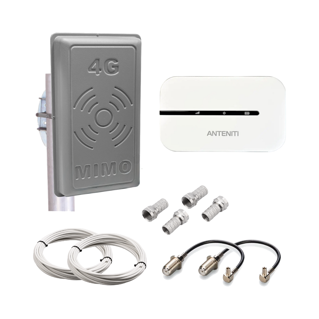 4G комплект WIFI роутер ANTENITI E5576 + панельна антена MIMO 2x17 дБ 900-2700 МГц