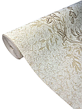 Шпалери вінілові 10.05 × 1.06 м 3587-01, бежеві з коричневою гілкою для спальні, вітальні, коридору, прихожої, кімнати, фото 2