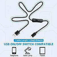 Адаптер, кабель подовжувач USB з кнопкою вмикання і вимикання, 1,2 метра