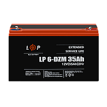 Тяговий свинцево-кислотний AGM акумулятор LP 6-DZM-35 Ah, фото 3