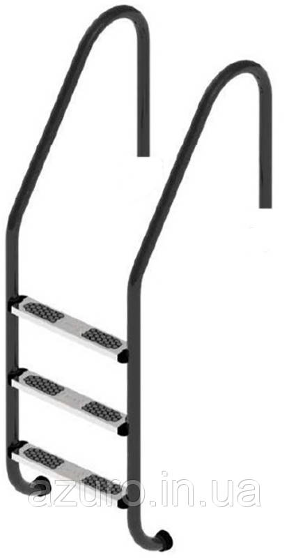 Сходи для басейну Flexinox Standard Nero (3 сходинки) Black, AISI-316L
