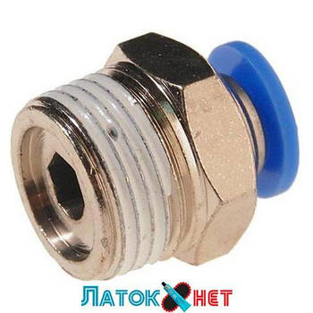 З'єднувач швидкорознімний зовнішня різь 3/8 — пластиковий шланг 12 мм SPC12-03 Airkraft