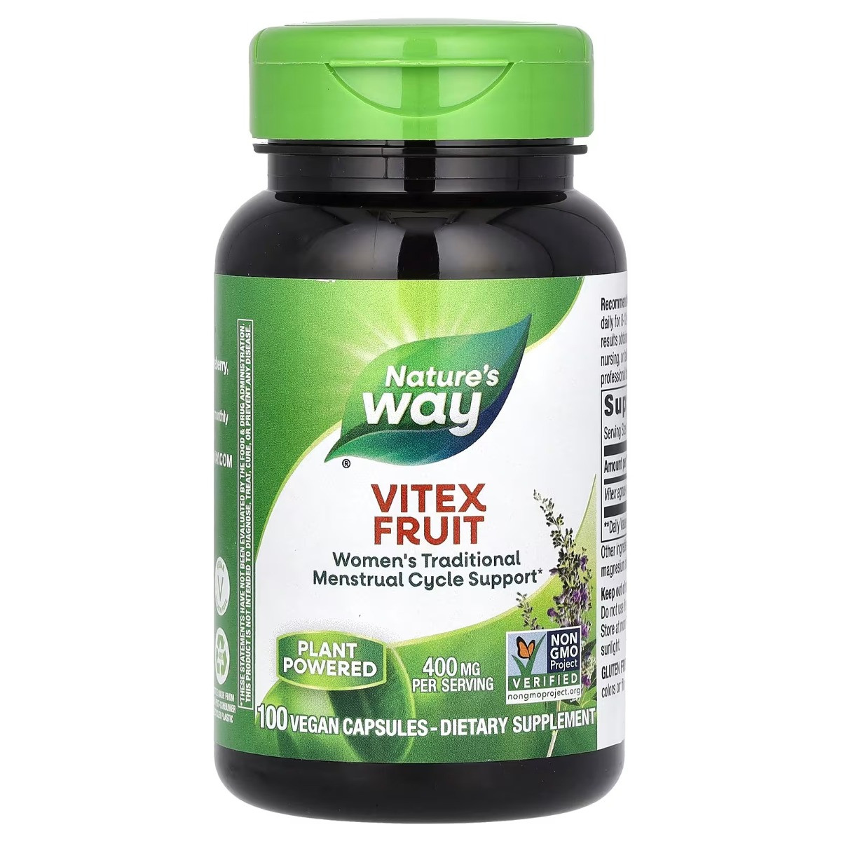 Вітекс, Vitex Fruit, 400 mg, nature's Way, 100 Капсул