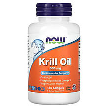 Масло криля Neptune, Krill Oil, NOW Foods, 500 мг, 120 гелевих капсул