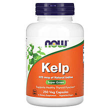 Ламінарія, Kelp, NOW Foods, 325 мкг, 250 вегетаріанських капсул