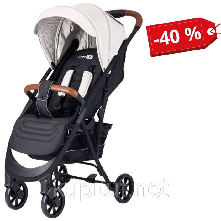 Коляска для дитини прогулянкова FreeON LUX Premium Light Grey-Black, фото 1