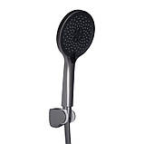 Змішувач для ванни Qtap Vlasta New (з душовим гарнітуром) QTVLA259GMB45643 Gunmetal Black PVD, фото 4