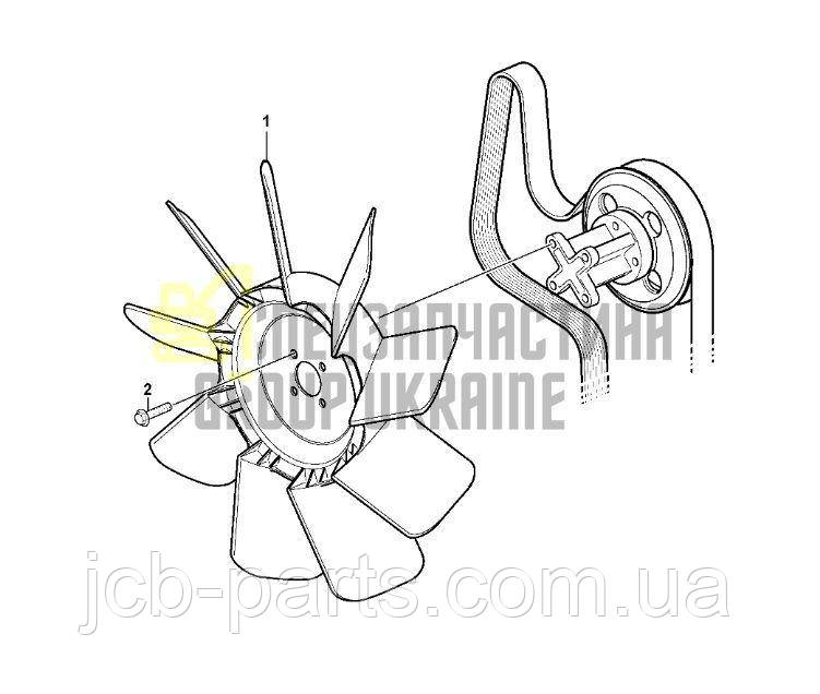 Doosan Daewoo 65.06601-5070 Крильчатка вентилятора DX190W, DX225LC