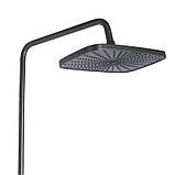 Душова система універсальна Qtap Gemini на три споживача (з виливом) QTGEM111GMB45688 Gunmetal Black PVD, фото 5