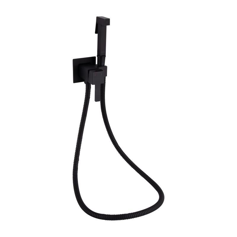 Набор для гигиенического душа Qtap Inspai-Varius прямоугольный QT259710842859NB Black Matt, фото 1