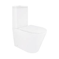 Унитаз-компакт Qtap Scorpio безободковый Ultra Quiet с сиденьем Soft-close QT14222125AUQW