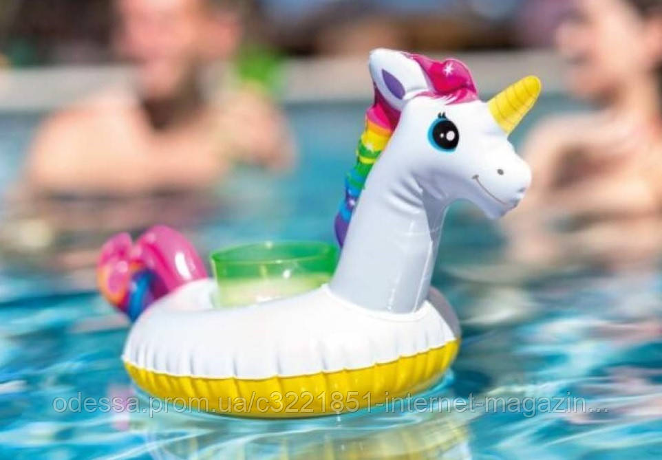 Підсклянник Intex 57506 «Єдиноріг» (тримач для стаканів надувний) [Склад зберігання: Одеса №2]