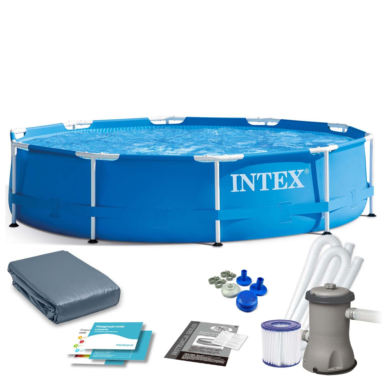 Басейн каркасний 4в1 INTEX 28202, 305 х 76 см, синій, фото 1