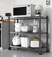 Уцінка.Металічна полиця-стелаж для кухні на 3 яруси, 59×32×84 см, (A63)