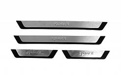 Пороги на карниз Flexill (4 шт, нерж) Sport для Mercedes E-сlass W124 1984-1997 рр