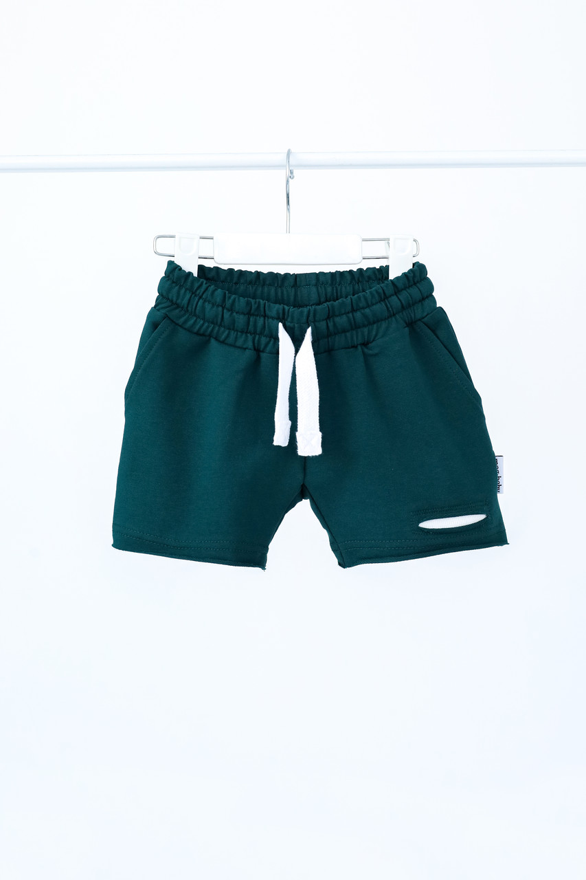 Подовжені дитячі шорти "Henry", Темно-зелені. Топ!, фото 1