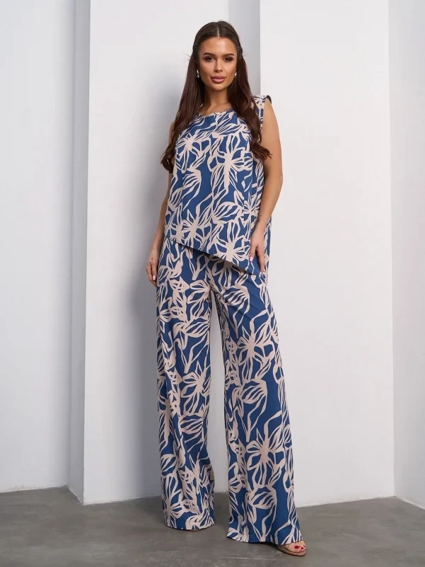 Костюми ISSA PLUS 15114 S синій, фото 1