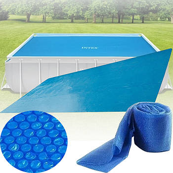 Тент теплозберігаючий для прямокутних басейнів 476х234 см Intex 28029 Синій