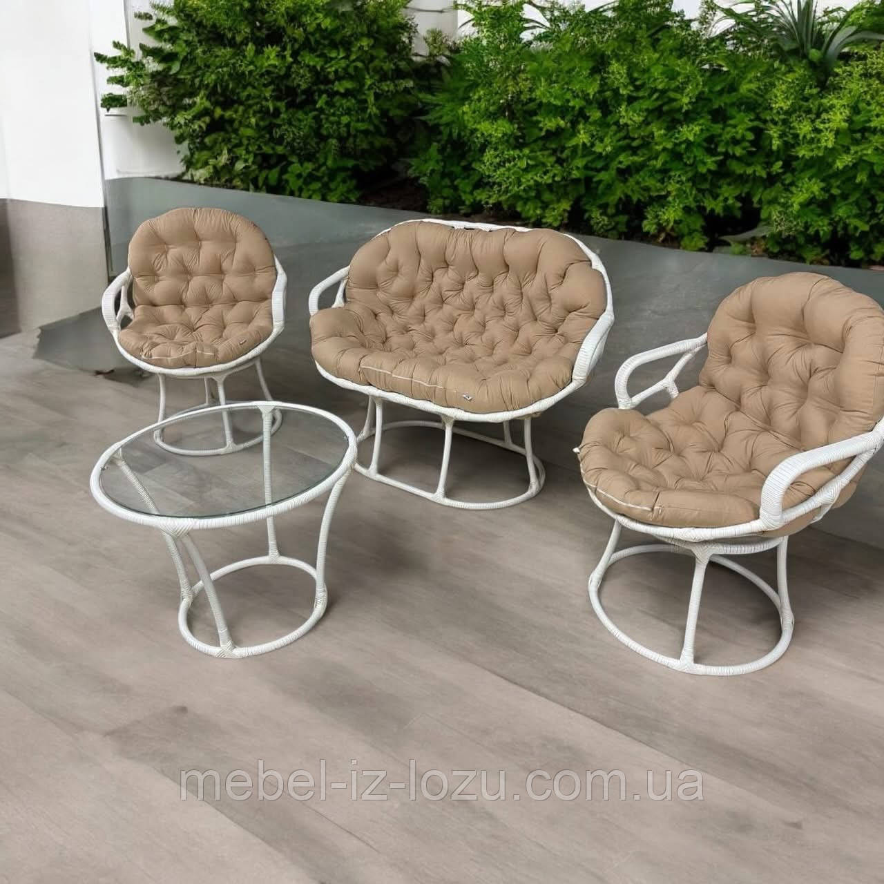 Набір Хавана Білий +бежеві подушки, фото 1