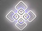 Світлодіодна стельова люстра з різнобарвною підсвіткою A8060/4+4WH LED 3color dimmer, фото 4