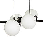 Підвісна гарна люстра з плафонами 7521010-6 BK+WH, фото 2