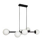 Підвісна гарна люстра з плафонами 7521010-6 BK+WH, фото 3