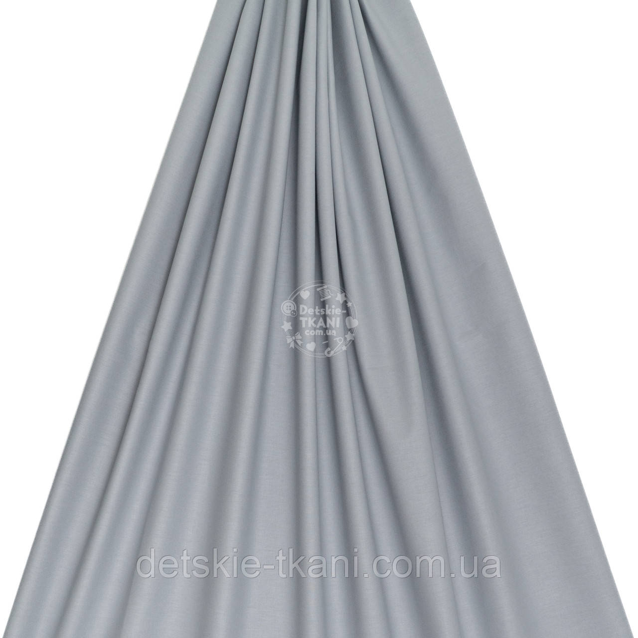 Поплін однотонний, колір холодний сірий (№5504), фото 1