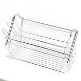 Сушарка двоярусна для посуду з неіржавіючої сталі "Стандарт" Empire EM9600 41 х 31 х 37 см (шт), фото 4