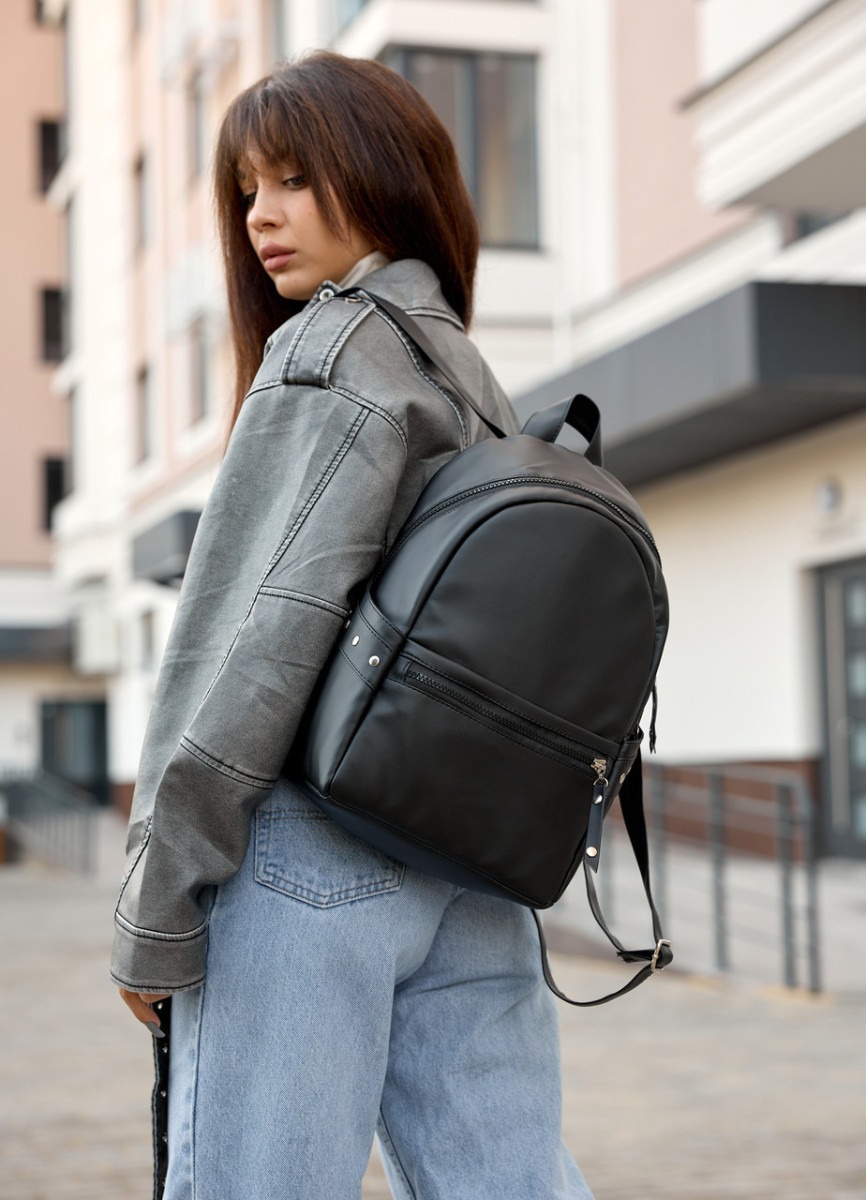 Жіночий рюкзак високої якості українського виробництва Зручність - чорний 5062268