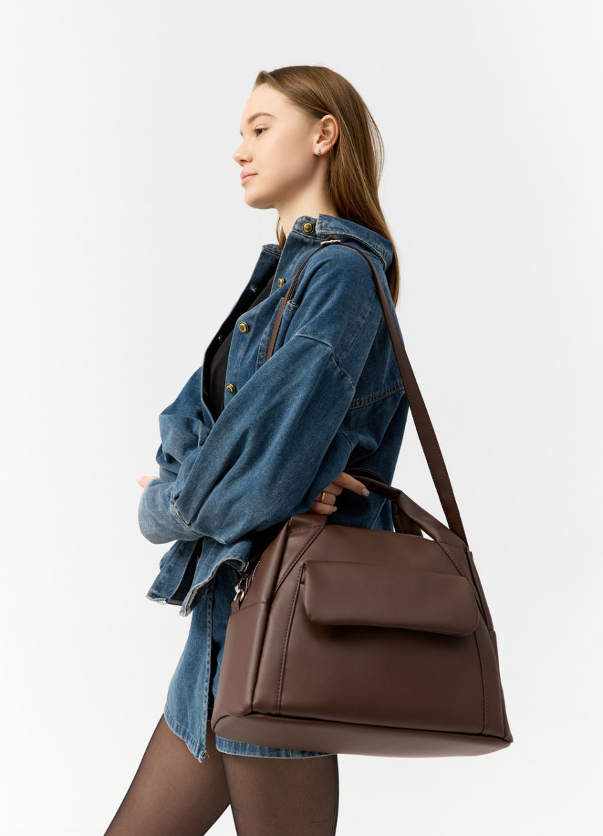 Жіноча спортивна сумка високої якості українського виробництва -   -   шоколадна 5062495