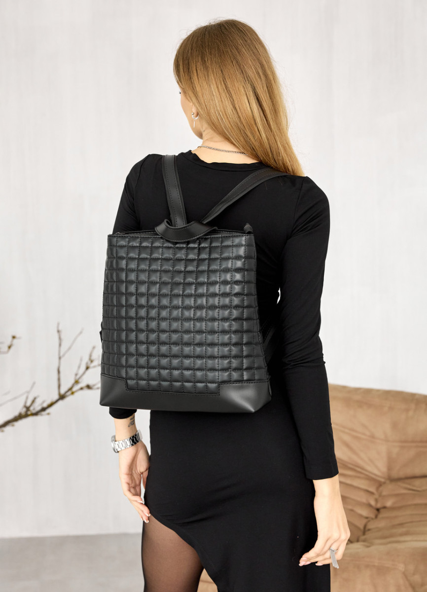 Жіночий рюкзак від українського виробника, високої якості чорний 5062791, фото 1