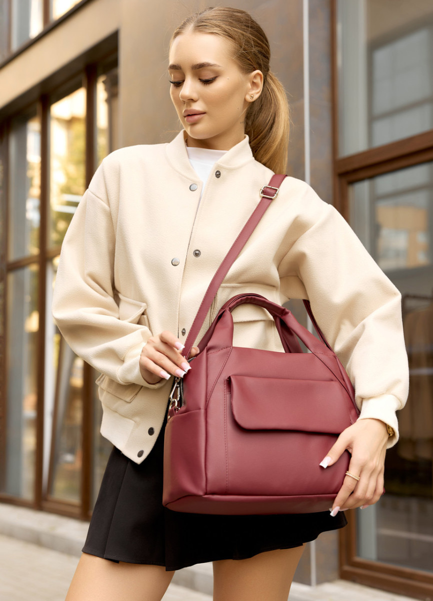 Жіноча спортивна сумка високої якості українського виробництва - бордо 5062487