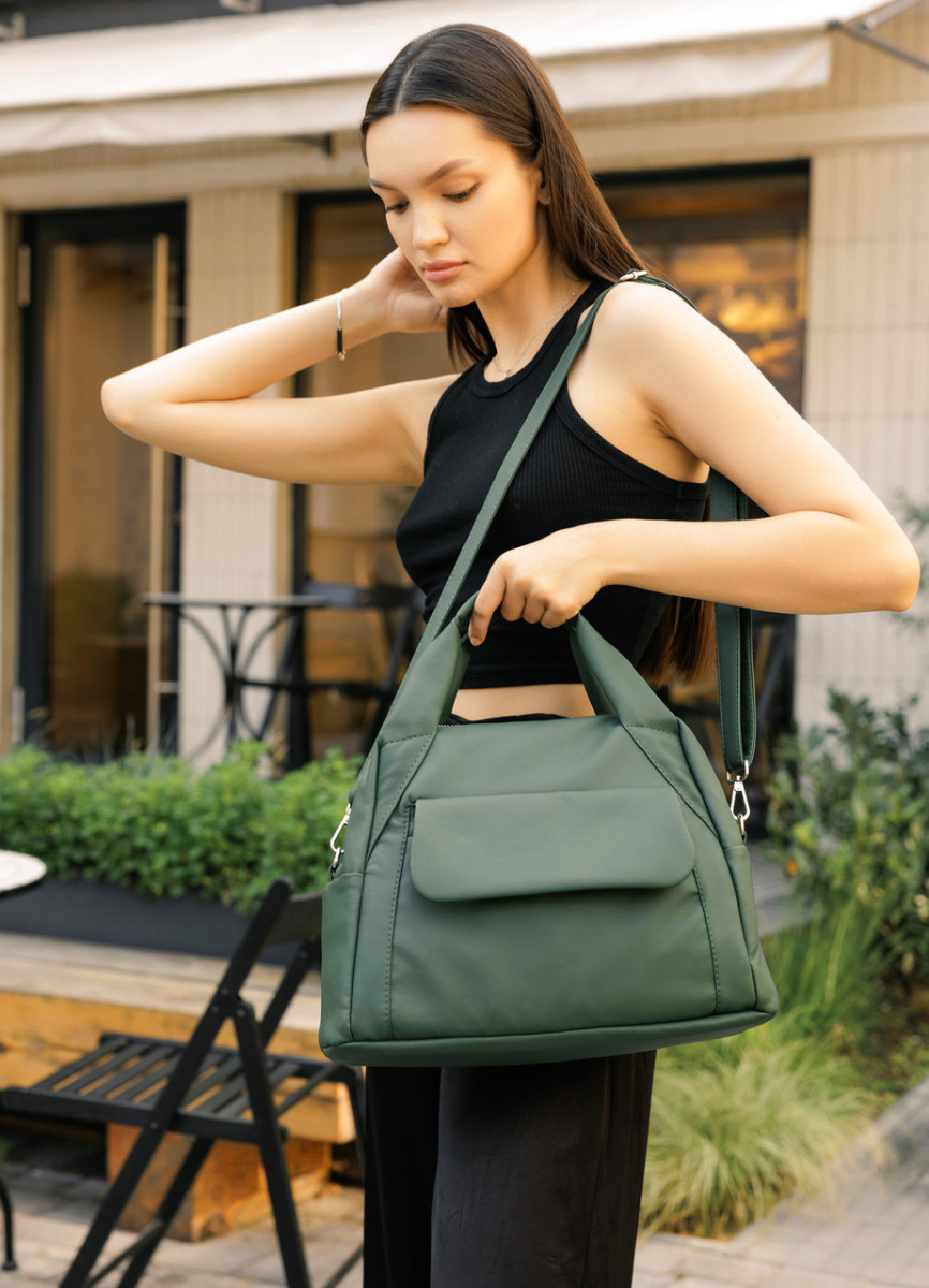 Жіноча спортивна сумка високої якості українського виробництва -      зелена 5062340