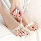 Жіночі шкарпетки від мозолів та натоптишів, Універсальний розмір / Бавовняні шкарпетки для стоп / Напівноски, фото 2