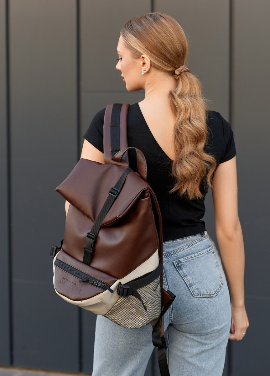 Рюкзак Стиль  високої якості українського виробництваСтиль -  шококлад жіночий 5062489
