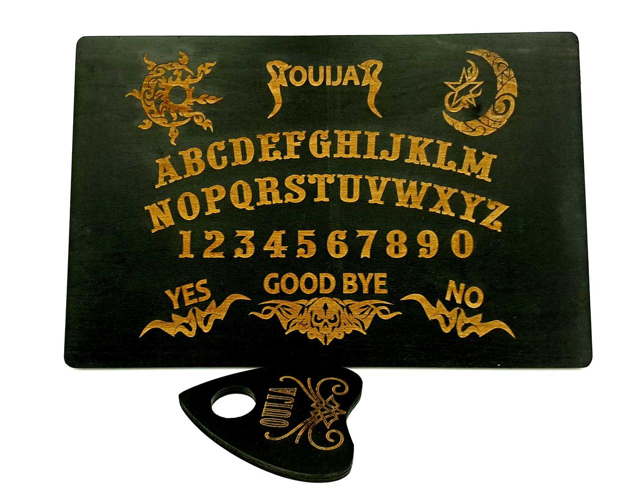 Спіритична дошка OUIJA темна англійською мовою (44,5×29×0,8см), фото 1