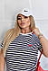 Базова літня жіноча трендова футболка в смужку вільна оверсайз турецька віскоза великі розміри, фото 6