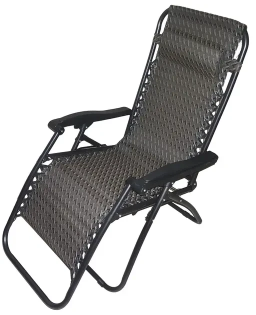 Садове Крісло Шезлонг до 120 кг Складаний Шезлонг для Дачі Zero Gravity XXL (З ПІДСТАВНИКОМ)