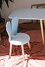 Білий дитячий стіл зі стільцем з декоративною спинкою (для діток 2-ї групи зросту 115-130см.)., фото 4