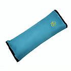 Подушка на ремінь безпеки в авто, 28х12см, Блакитний / Подушка адаптер ременя безпеки для дітей, фото 3