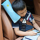 Подушка на ремінь безпеки в авто, 28х12см, Блакитний / Подушка адаптер ременя безпеки для дітей, фото 2