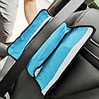 Подушка на ремінь безпеки в авто, 28х12см, Блакитний / Подушка адаптер ременя безпеки для дітей, фото 5