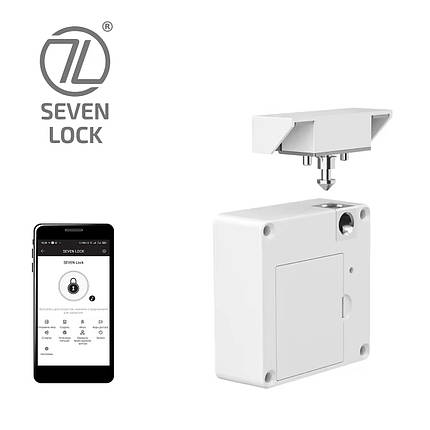 Меблевий RFID замок SEVEN LOCK SL-7733B Bluetooth white, фото 1
