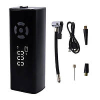 Портативний розумний автомобільний насос MX 2003 з дисплеєм на акумуляторі USB з насадками