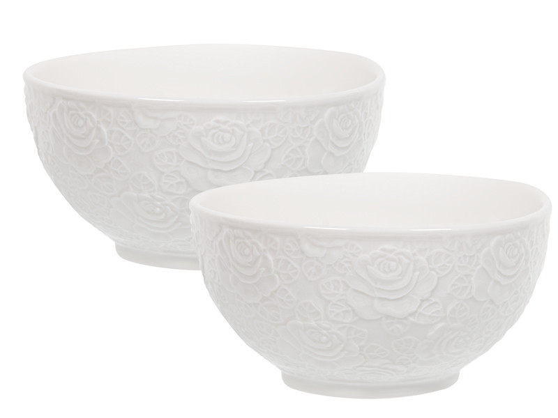 Набір фарфорових салатників з 2-х штук Троянда 13х6,5 см 944-072