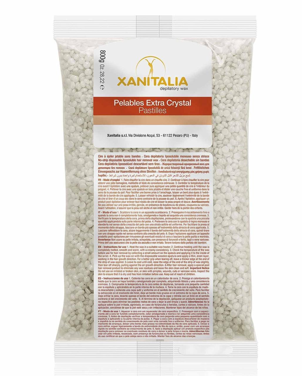 Синтетичний віск у гранулах для депіляції Xanitalia Crystal White Quartz, 800 г