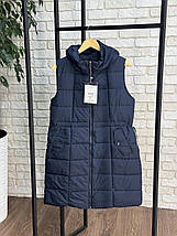 Стильна жіноча жилетка на синтепоні 100, тканина "Плащівка" 50, 52, 54, 56 розмір 50, фото 3
