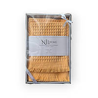 Набір з двох вафельних рушників NIL Home (Жовтий, 50х90 / 70х140)