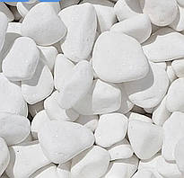 Декоративний камінь — Біла мармурова галька Thasos, фракція 30–60 мм, 10 кг