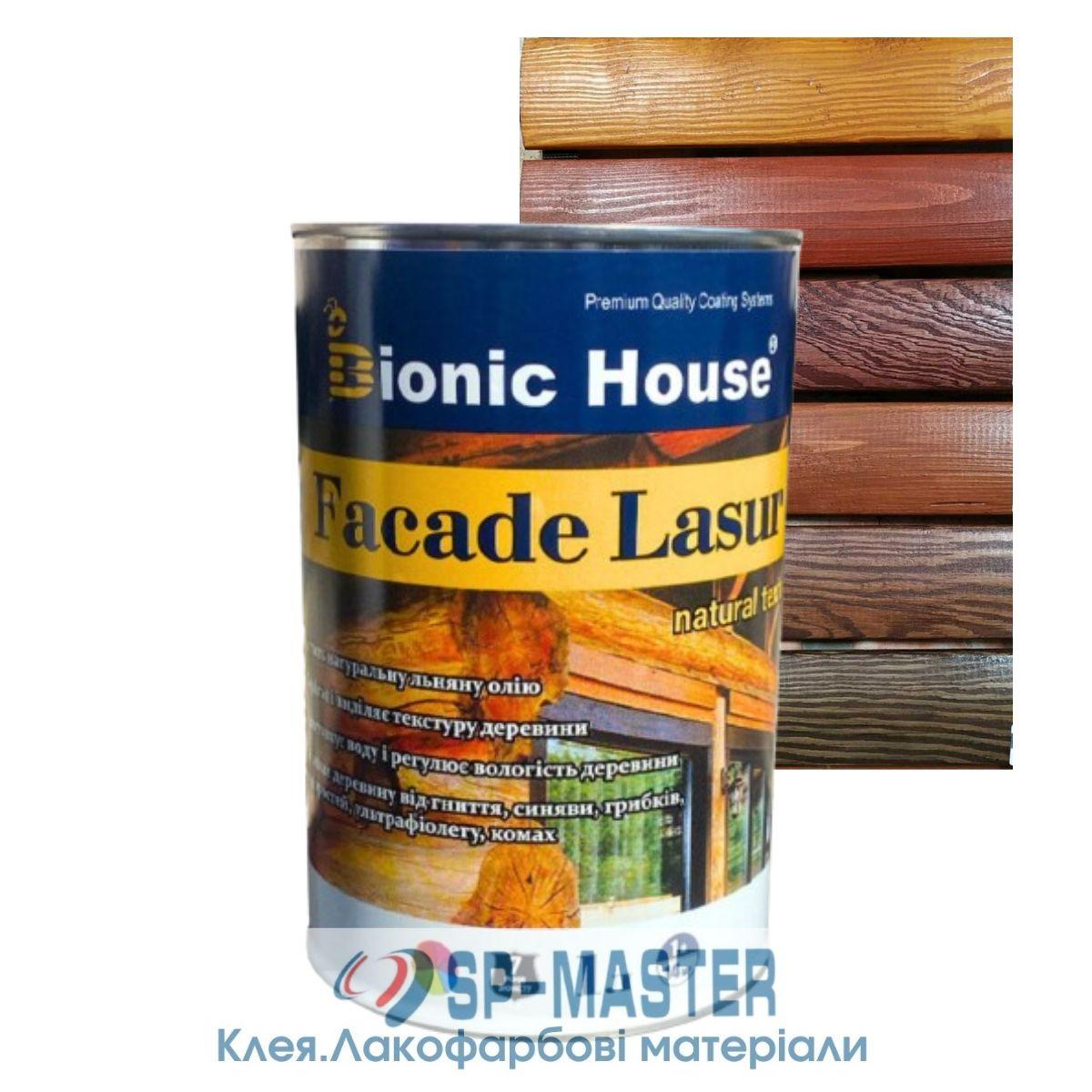 Лазур для дерев'яного фасаду на лляній олії "FASADE LASUR" 2.8 л Bionic House (Біонік Хаус)